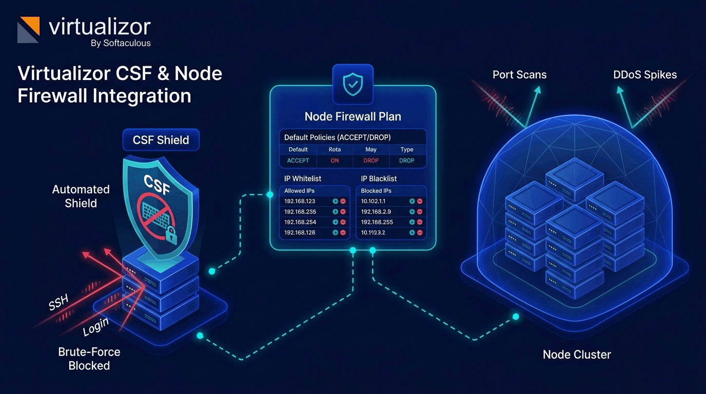 CSF Brute-Force Protection and Node Firewall